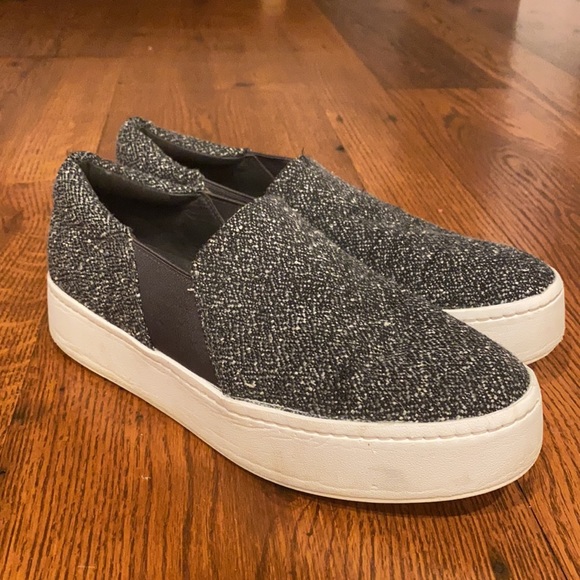 lightly worn tweed Vince platform sneakers - Picture 2 of 4